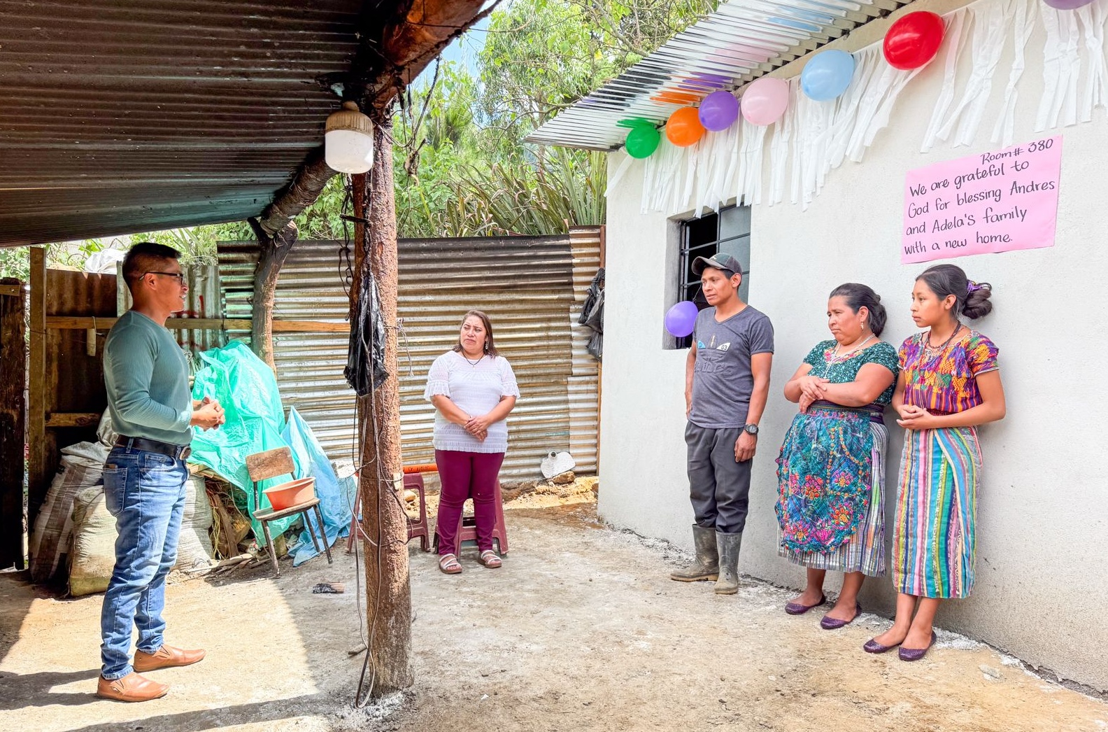 Family members preparing for construction